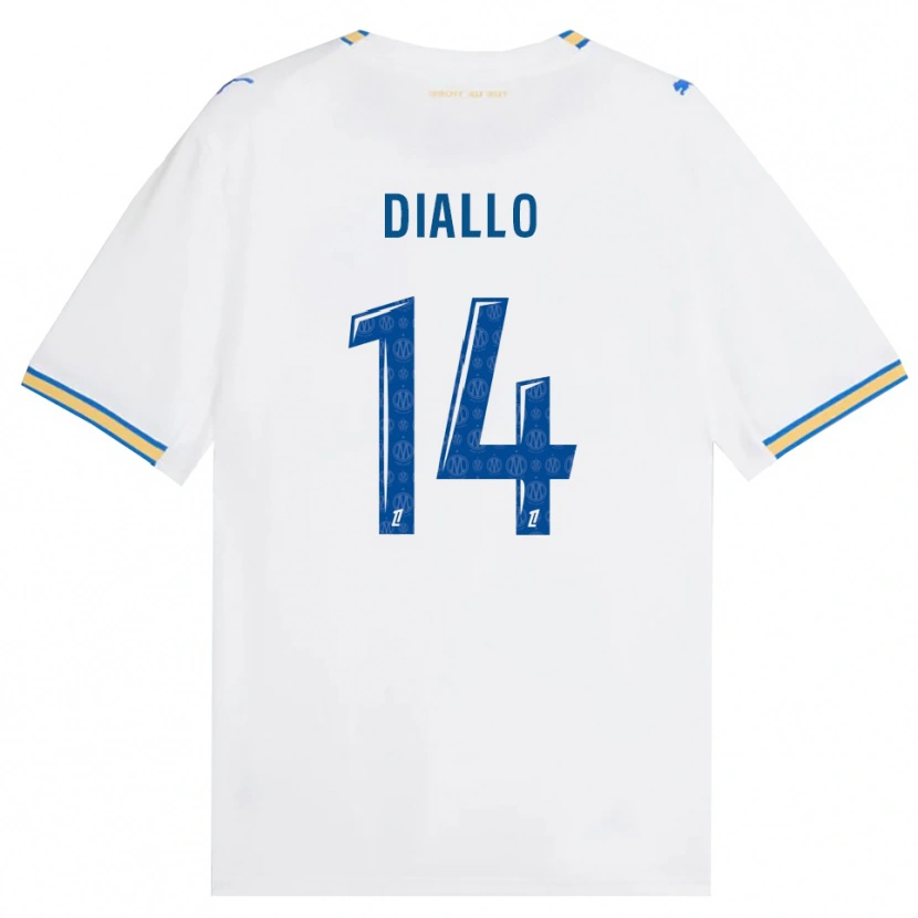 Danxen Mænd Eliès Diallo #14 Dodgerblå Hvid Hjemmebane Spillertrøjer 2026/27 Trøje T-Shirt