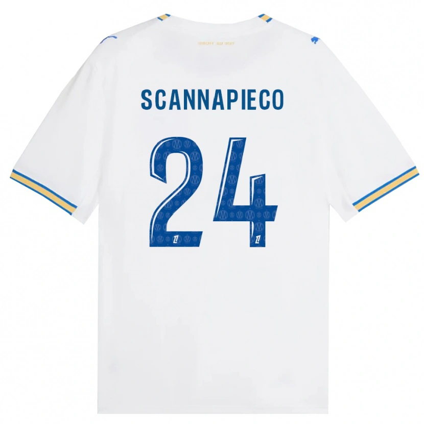 Danxen Mænd Dona Scannapieco #24 Dodgerblå Hvid Hjemmebane Spillertrøjer 2026/27 Trøje T-Shirt