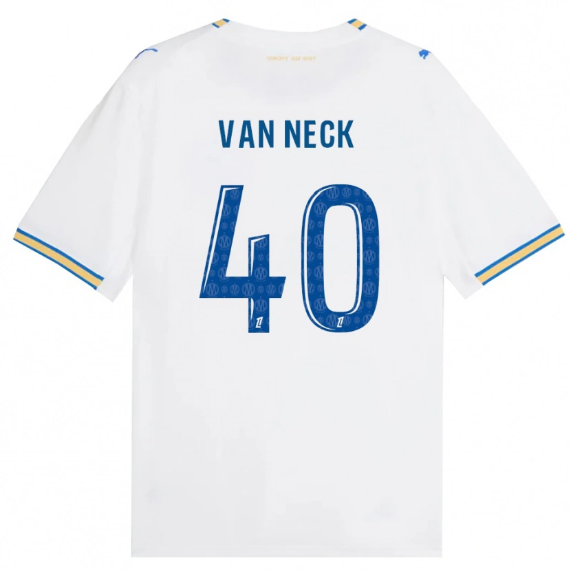 Danxen Mænd Jelle Van Neck #40 Dodgerblå Hvid Hjemmebane Spillertrøjer 2026/27 Trøje T-Shirt