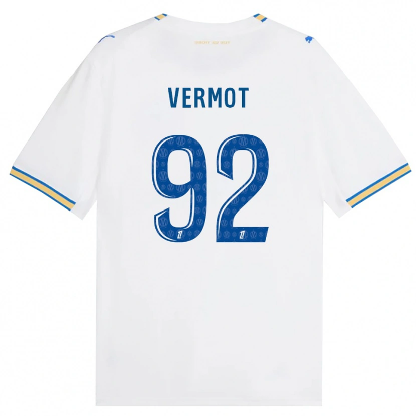 Danxen Mænd Théo Vermot #92 Dodgerblå Hvid Hjemmebane Spillertrøjer 2026/27 Trøje T-Shirt
