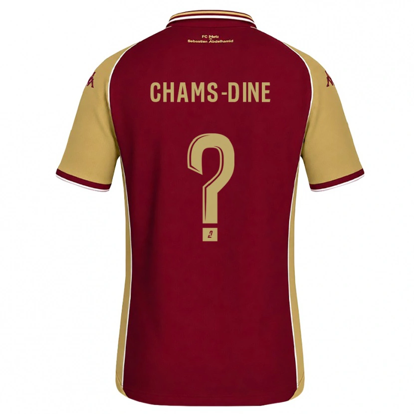 Danxen Mænd Adam Chams-Dine #0 Gyldenrod Mørkerød Hjemmebane Spillertrøjer 2026/27 Trøje T-Shirt