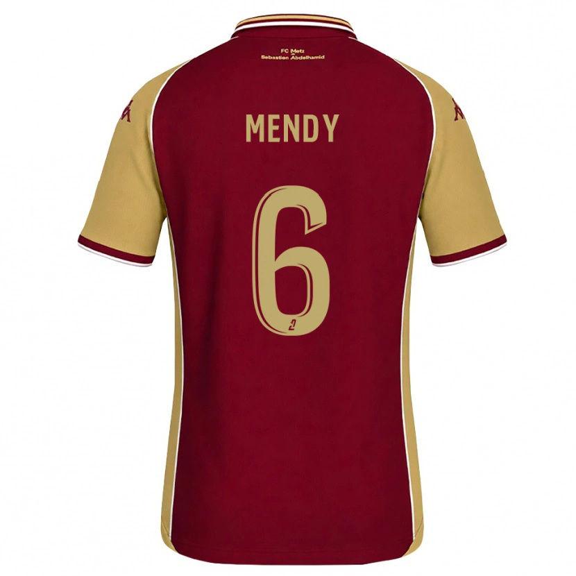 Danxen Mænd Nampalys Mendy #6 Gyldenrod Mørkerød Hjemmebane Spillertrøjer 2026/27 Trøje T-Shirt