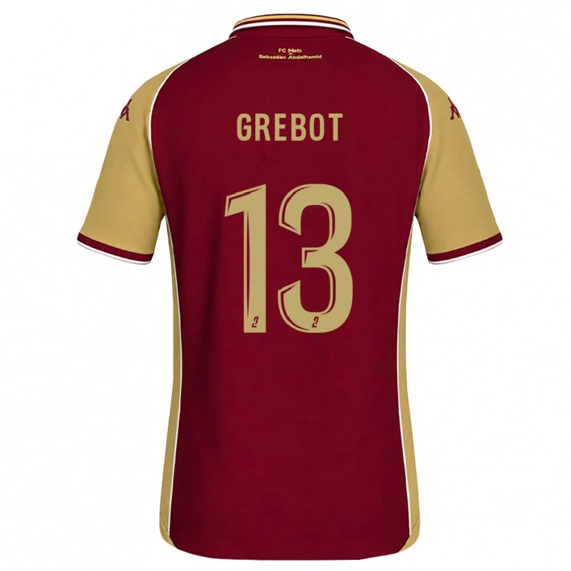 Danxen Mænd Leny Grebot #13 Gyldenrod Mørkerød Hjemmebane Spillertrøjer 2026/27 Trøje T-Shirt