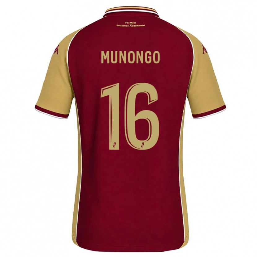 Danxen Mænd Goodness Munongo #16 Gyldenrod Mørkerød Hjemmebane Spillertrøjer 2026/27 Trøje T-Shirt