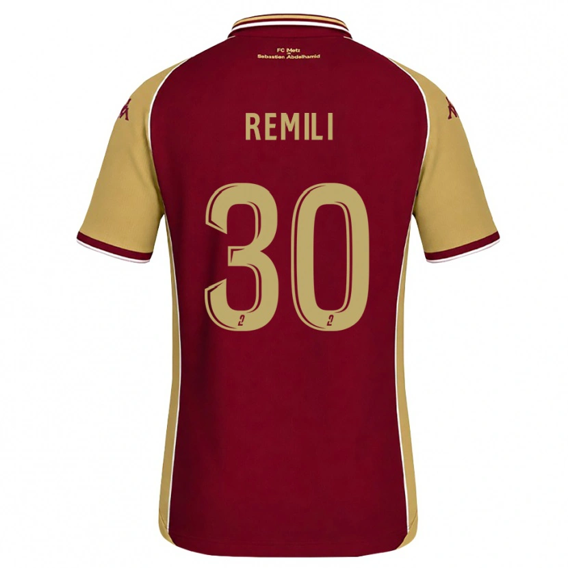 Danxen Mænd Célia Remili #30 Gyldenrod Mørkerød Hjemmebane Spillertrøjer 2026/27 Trøje T-Shirt