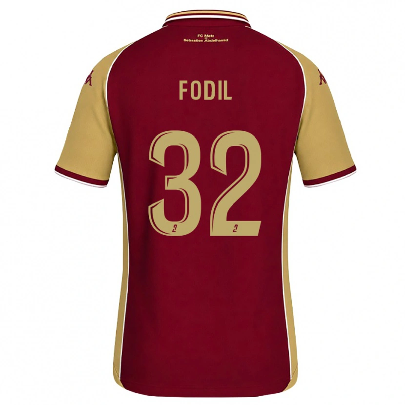 Danxen Mænd Maria Fodil #32 Gyldenrod Mørkerød Hjemmebane Spillertrøjer 2026/27 Trøje T-Shirt
