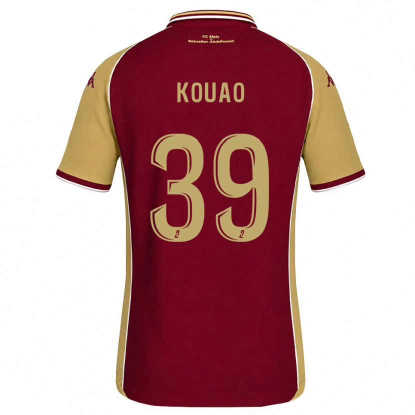 Danxen Mænd Koffi Kouao #39 Gyldenrod Mørkerød Hjemmebane Spillertrøjer 2026/27 Trøje T-Shirt