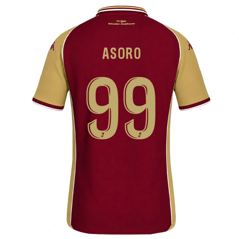 Danxen Mænd Joel Asoro #99 Gyldenrod Mørkerød Hjemmebane Spillertrøjer 2026/27 Trøje T-Shirt
