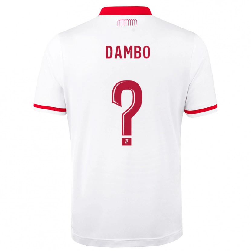 Danxen Mænd Andreas Dambo #0 Rød Hvid Hjemmebane Spillertrøjer 2026/27 Trøje T-Shirt
