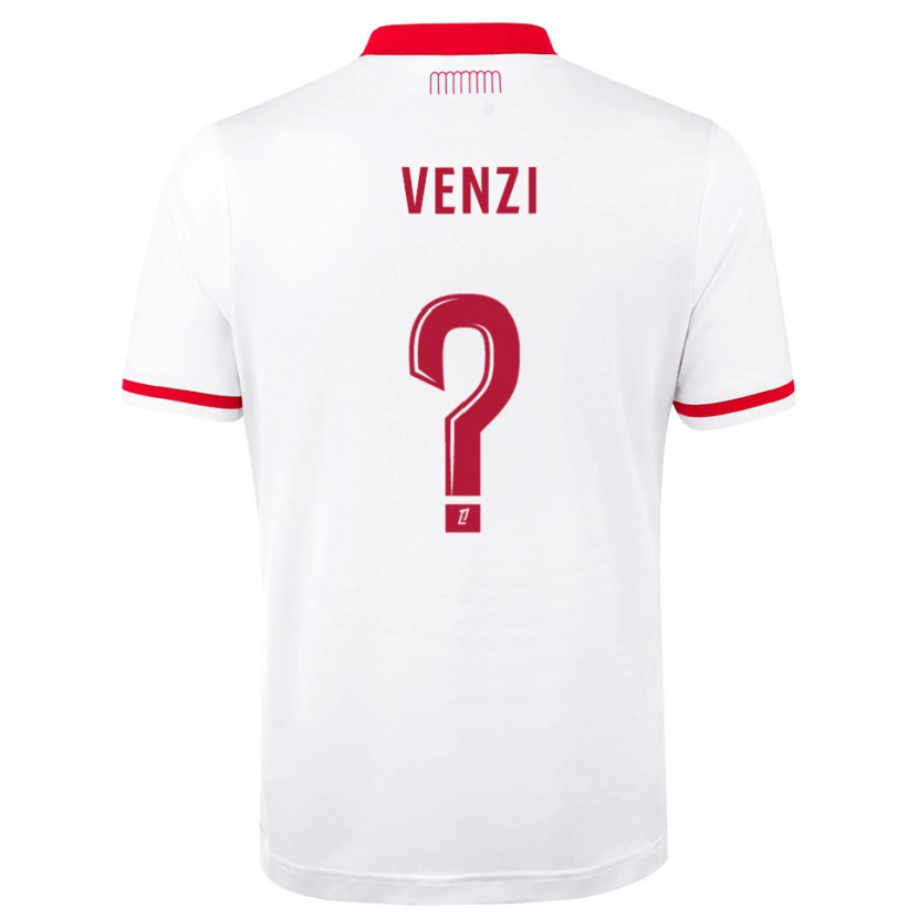 Danxen Mænd John Venzi #0 Rød Hvid Hjemmebane Spillertrøjer 2026/27 Trøje T-Shirt