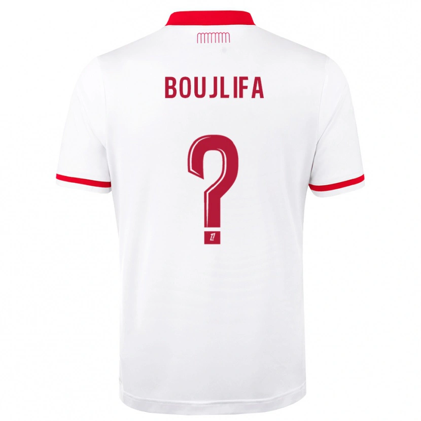 Danxen Mænd Fares Boujlifa #0 Rød Hvid Hjemmebane Spillertrøjer 2026/27 Trøje T-Shirt