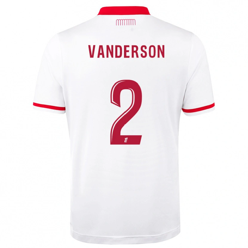 Danxen Mænd Vanderson De Oliveira Campos #2 Rød Hvid Hjemmebane Spillertrøjer 2026/27 Trøje T-Shirt