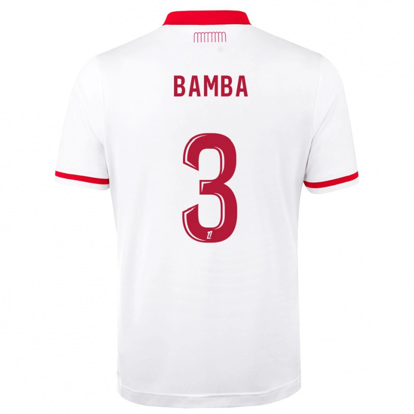 Danxen Mænd Ismaïl Bamba #3 Rød Hvid Hjemmebane Spillertrøjer 2026/27 Trøje T-Shirt