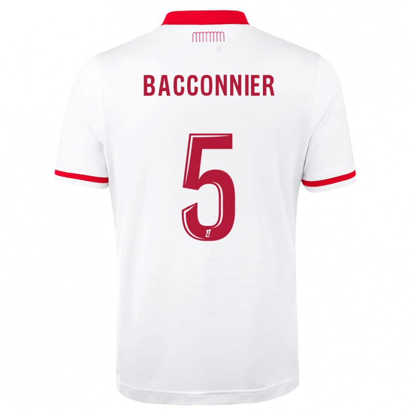 Danxen Mænd Kévin Bacconnier #5 Rød Hvid Hjemmebane Spillertrøjer 2026/27 Trøje T-Shirt
