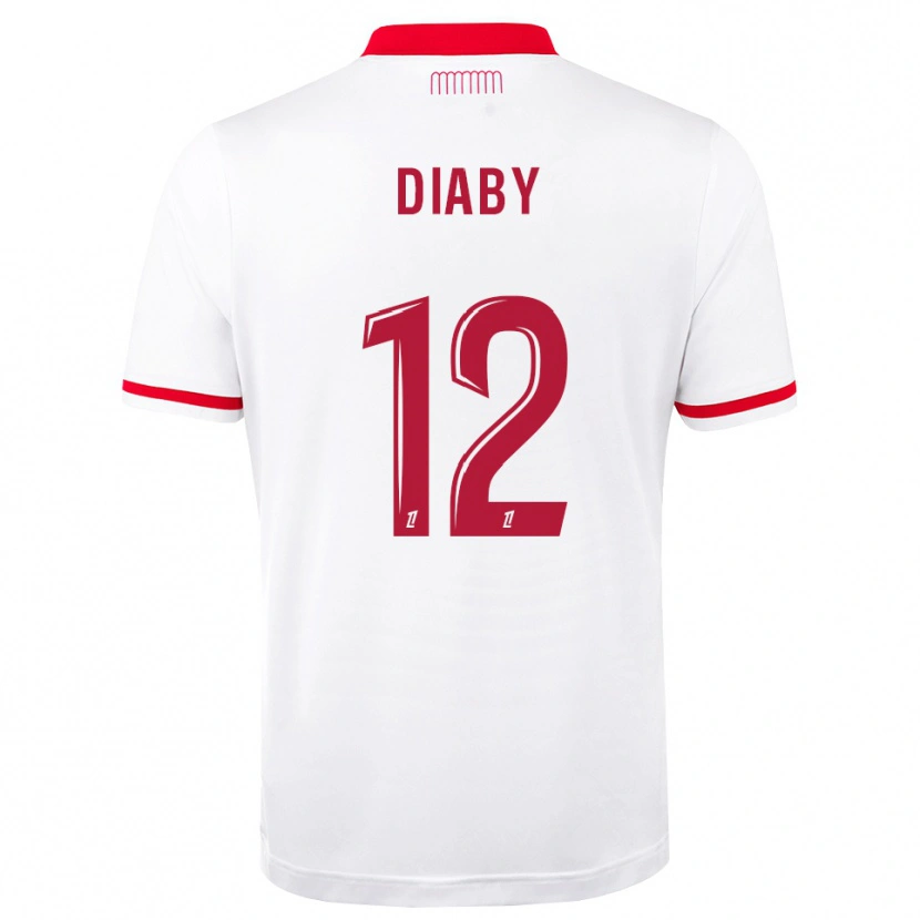 Danxen Mænd Mohamed Diaby #12 Rød Hvid Hjemmebane Spillertrøjer 2026/27 Trøje T-Shirt