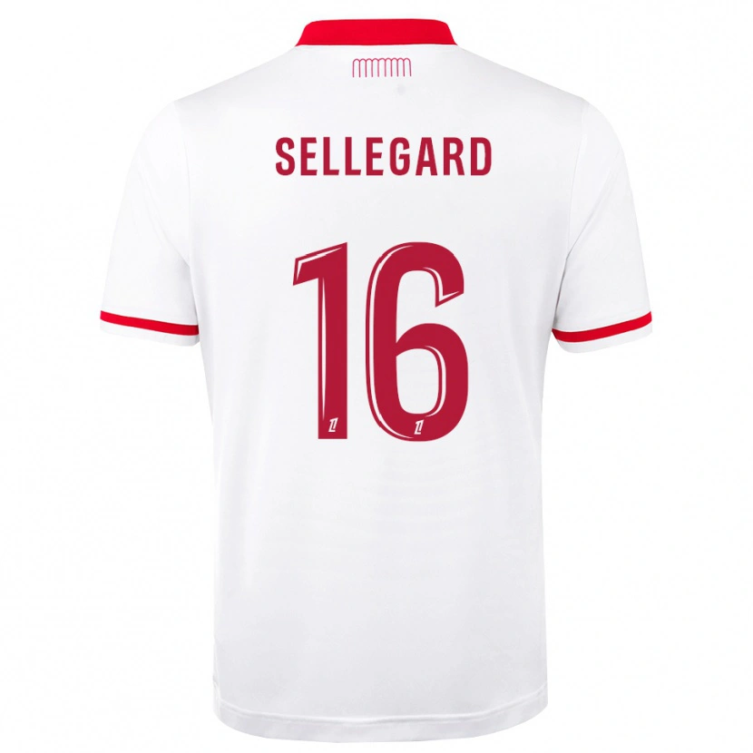 Danxen Mænd Alexander Sellegard #16 Rød Hvid Hjemmebane Spillertrøjer 2026/27 Trøje T-Shirt