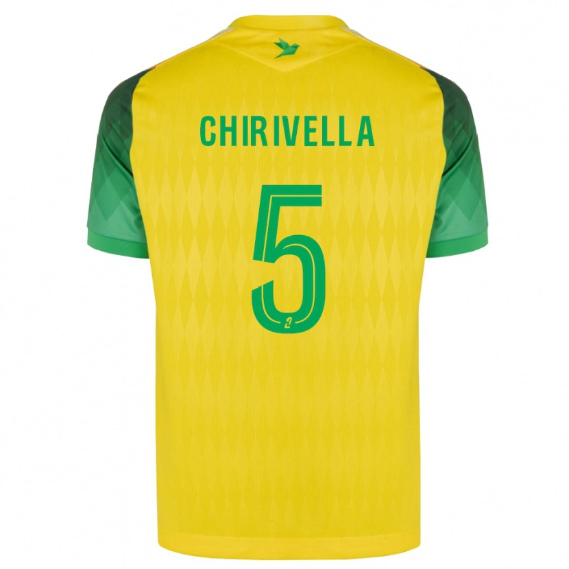 Danxen Mænd Pedro Chirivella #5 Gul Grøn Rød Hjemmebane Spillertrøjer 2026/27 Trøje T-Shirt