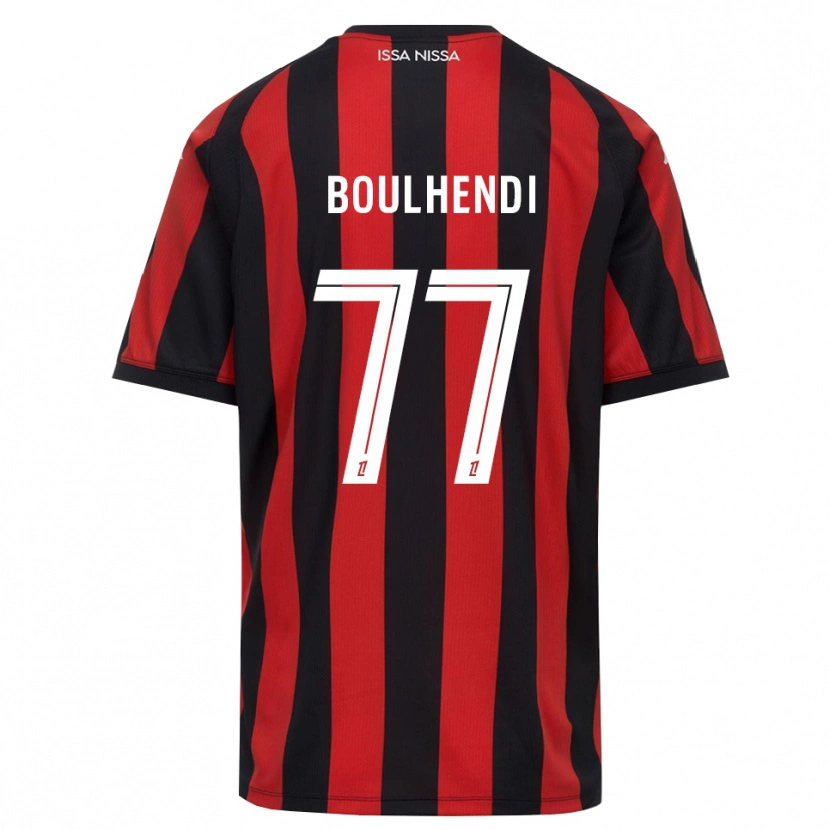 Danxen Mænd Teddy Boulhendi #77 Rød Sort Hvid Hjemmebane Spillertrøjer 2026/27 Trøje T-Shirt
