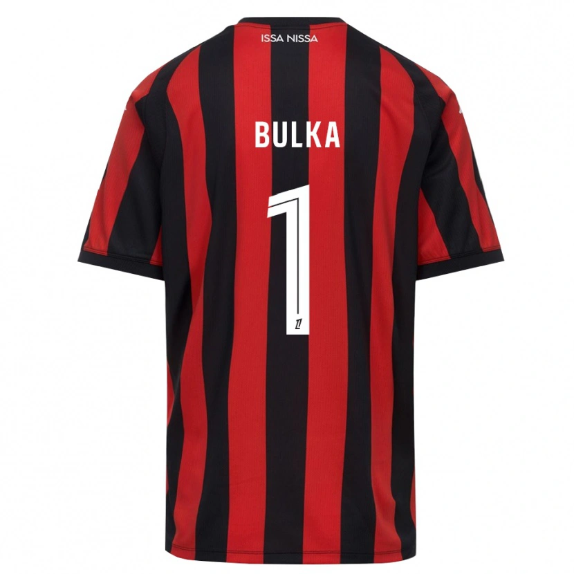 Danxen Mænd Marcin Bulka #1 Rød Sort Hvid Hjemmebane Spillertrøjer 2026/27 Trøje T-Shirt