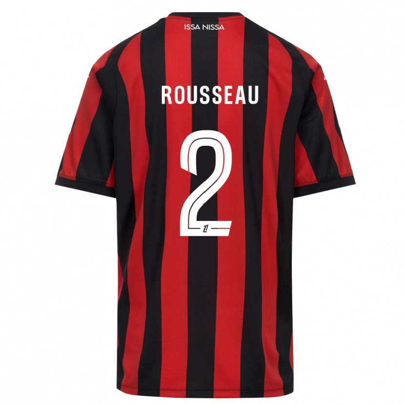 Danxen Mænd Marina Rousseau #2 Rød Sort Hvid Hjemmebane Spillertrøjer 2026/27 Trøje T-Shirt
