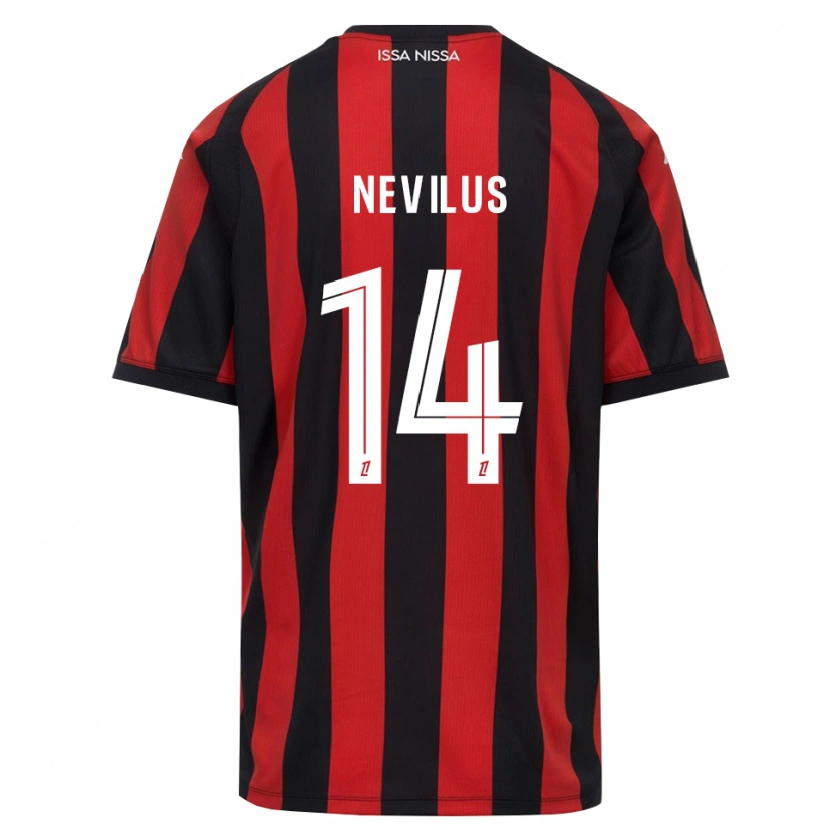 Danxen Mænd Anthonyo Nevilus #14 Rød Sort Hvid Hjemmebane Spillertrøjer 2026/27 Trøje T-Shirt