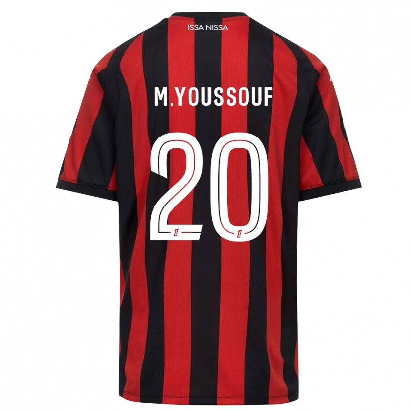 Danxen Mænd Mousslim Youssouf #20 Rød Sort Hvid Hjemmebane Spillertrøjer 2026/27 Trøje T-Shirt