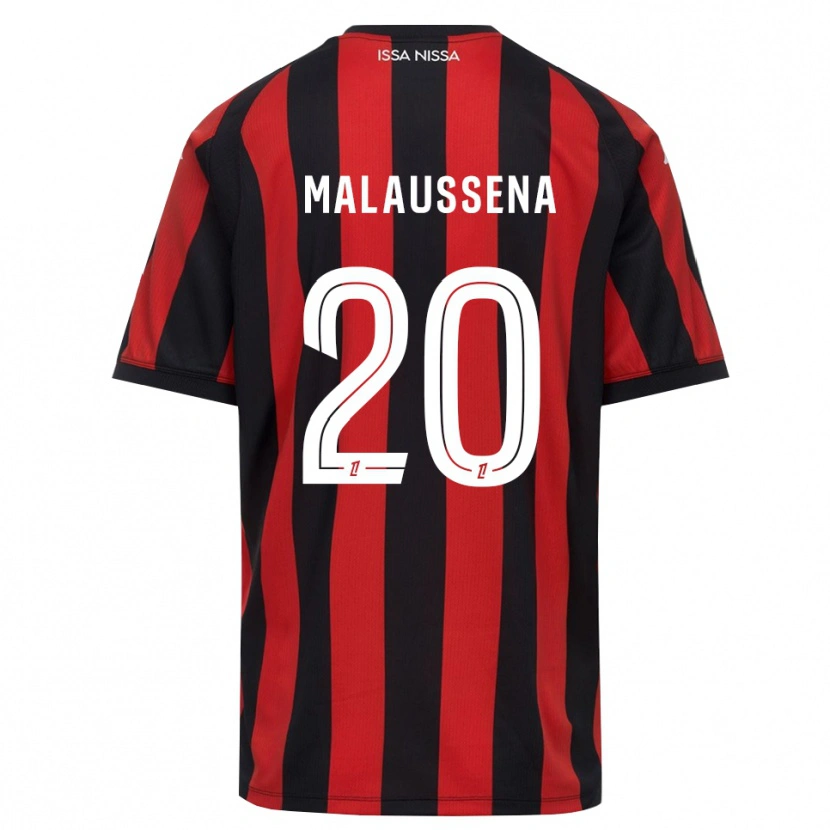Danxen Mænd Angela Malaussena #20 Rød Sort Hvid Hjemmebane Spillertrøjer 2026/27 Trøje T-Shirt