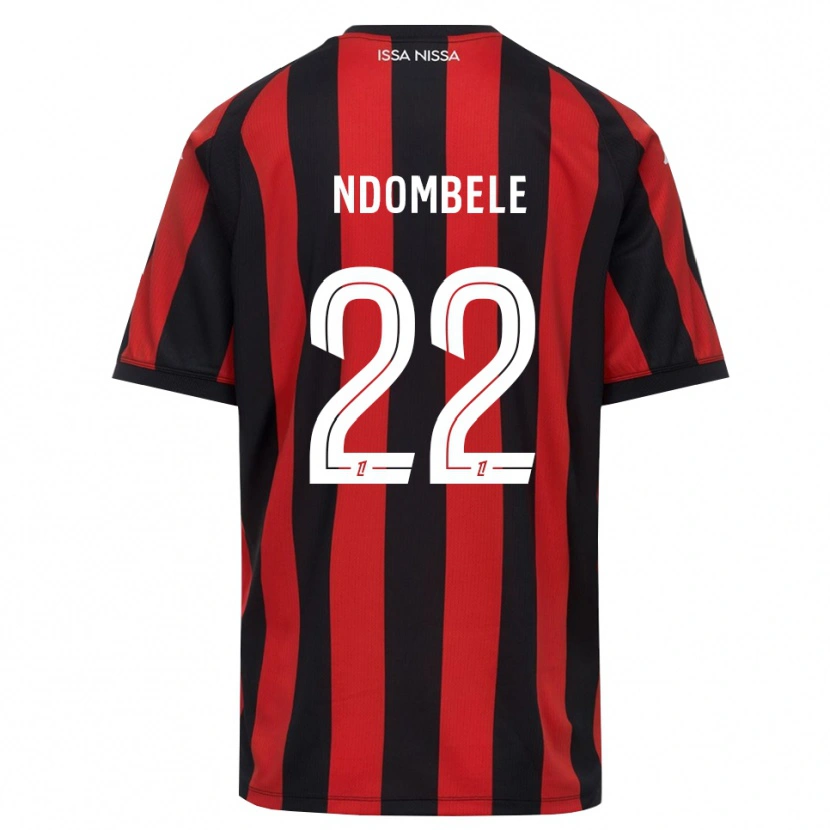 Danxen Mænd Tanguy Ndombele #22 Rød Sort Hvid Hjemmebane Spillertrøjer 2026/27 Trøje T-Shirt