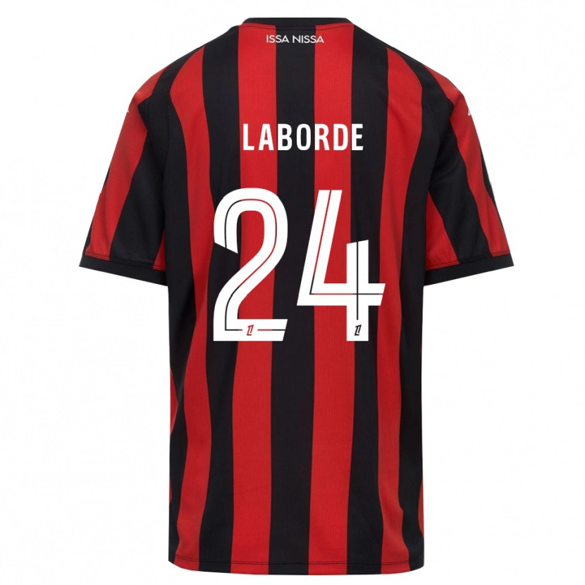 Danxen Mænd Gaëtan Laborde #24 Rød Sort Hvid Hjemmebane Spillertrøjer 2026/27 Trøje T-Shirt