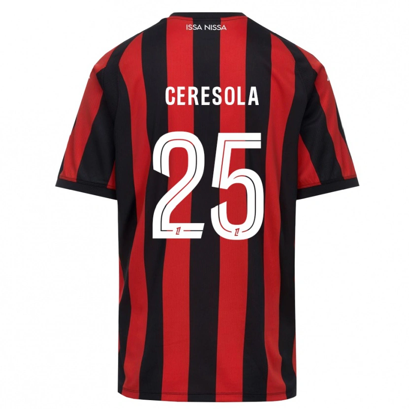 Danxen Mænd Manon Ceresola #25 Rød Sort Hvid Hjemmebane Spillertrøjer 2026/27 Trøje T-Shirt