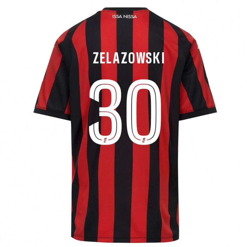 Danxen Mænd Bartosz Zelazowski #30 Rød Sort Hvid Hjemmebane Spillertrøjer 2026/27 Trøje T-Shirt