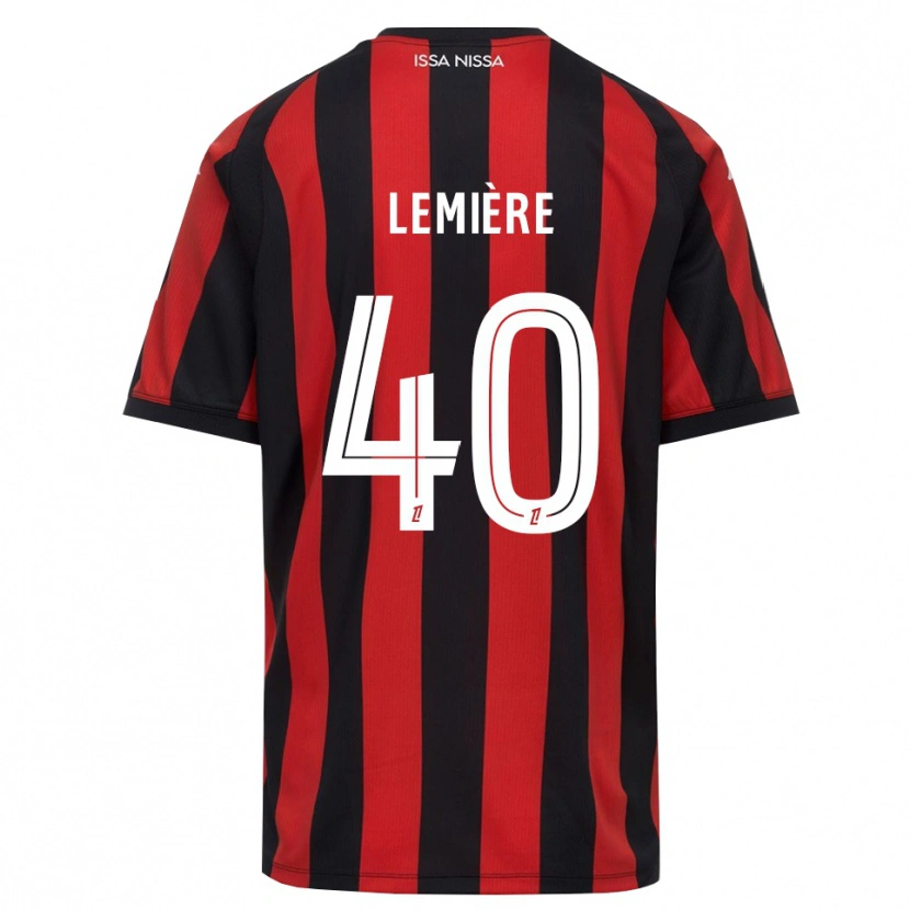 Danxen Mænd Pauline Lemière #40 Rød Sort Hvid Hjemmebane Spillertrøjer 2026/27 Trøje T-Shirt