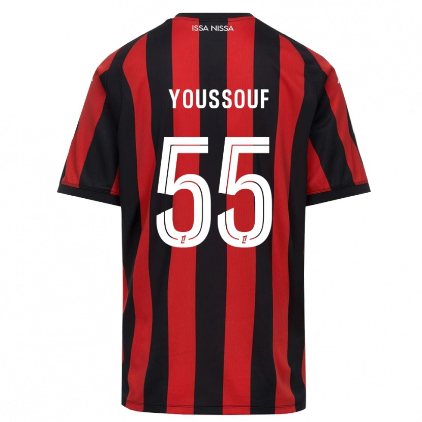 Danxen Mænd Youssouf Ndayishimiye #55 Rød Sort Hvid Hjemmebane Spillertrøjer 2026/27 Trøje T-Shirt