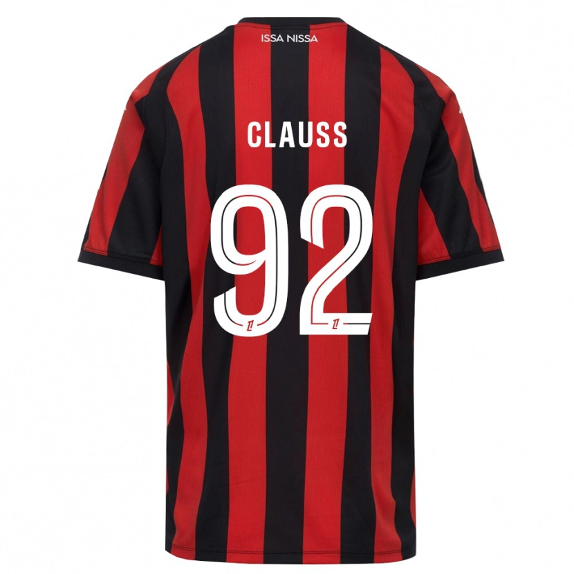 Danxen Mænd Jonathan Clauss #92 Rød Sort Hvid Hjemmebane Spillertrøjer 2026/27 Trøje T-Shirt