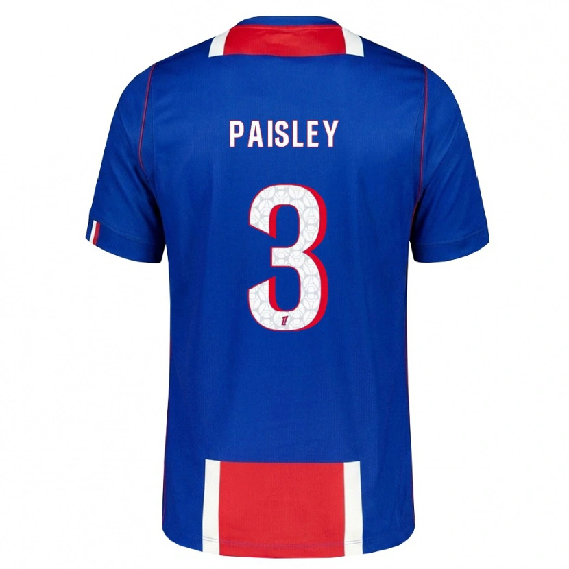 Danxen Mænd Jarell Paisley #3 Rød Hvid Blå Hjemmebane Spillertrøjer 2026/27 Trøje T-Shirt