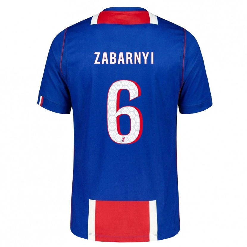 Danxen Mænd Ilya Zabarnyi #6 Rød Hvid Blå Hjemmebane Spillertrøjer 2026/27 Trøje T-Shirt