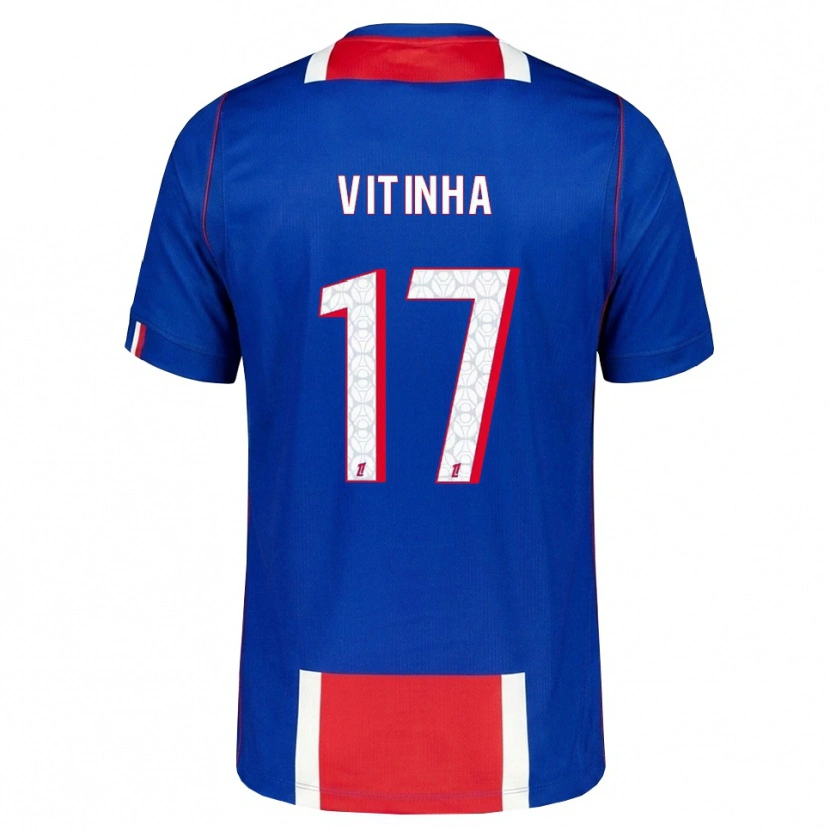 Danxen Mænd Vítor Machado Ferreira #17 Rød Hvid Blå Hjemmebane Spillertrøjer 2026/27 Trøje T-Shirt