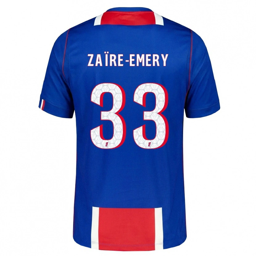 Danxen Mænd Warren Zaïre-Emery #33 Rød Hvid Blå Hjemmebane Spillertrøjer 2026/27 Trøje T-Shirt