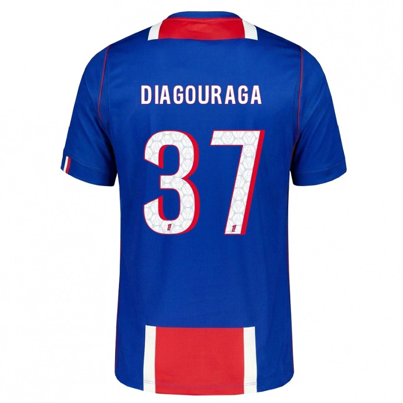 Danxen Mænd Toumani Diagouraga #37 Rød Hvid Blå Hjemmebane Spillertrøjer 2026/27 Trøje T-Shirt
