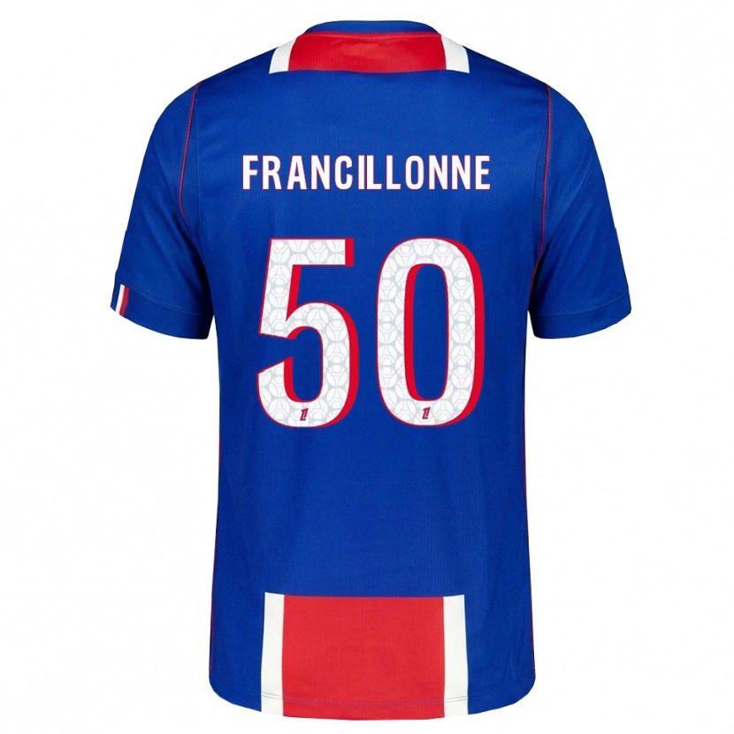 Danxen Mænd Bryan Francillonne #50 Rød Hvid Blå Hjemmebane Spillertrøjer 2026/27 Trøje T-Shirt