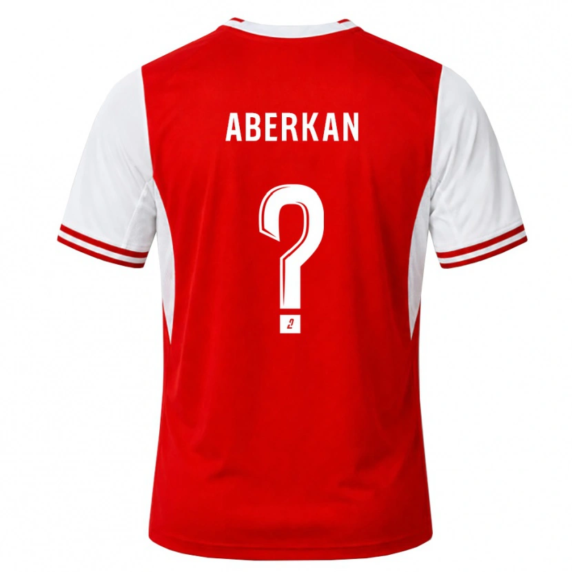Danxen Mænd Yassine Aberkan #0 Rød Hvid Hjemmebane Spillertrøjer 2026/27 Trøje T-Shirt