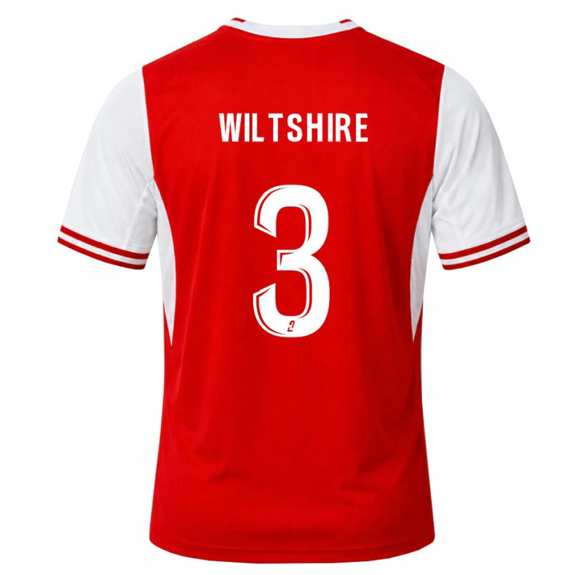 Danxen Mænd Tiernny Wiltshire #3 Rød Hvid Hjemmebane Spillertrøjer 2026/27 Trøje T-Shirt