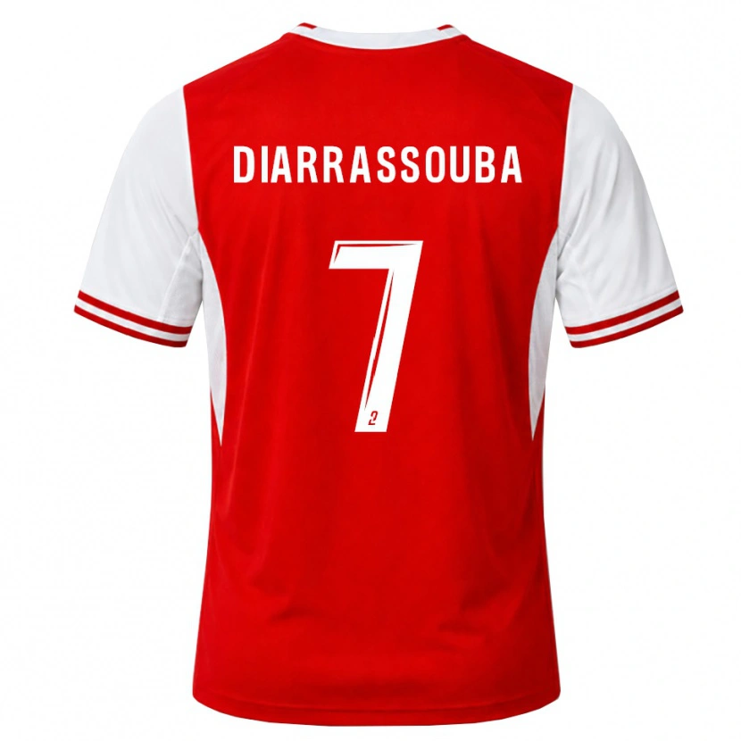 Danxen Mænd Tidiane Diarrassouba #7 Rød Hvid Hjemmebane Spillertrøjer 2026/27 Trøje T-Shirt