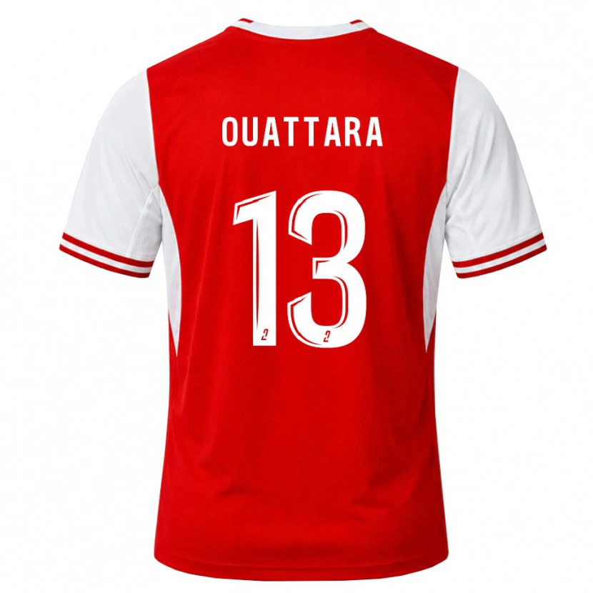 Danxen Mænd Abou Ouattara #13 Rød Hvid Hjemmebane Spillertrøjer 2026/27 Trøje T-Shirt
