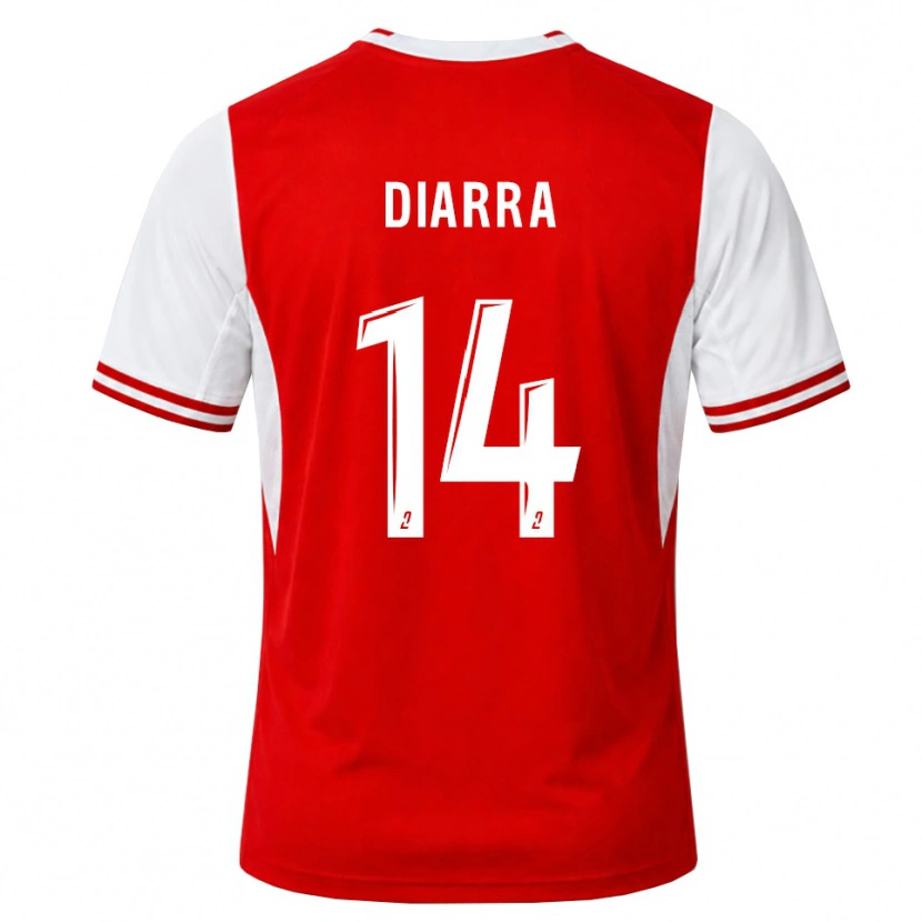 Danxen Mænd Amidou Diarra #14 Rød Hvid Hjemmebane Spillertrøjer 2026/27 Trøje T-Shirt