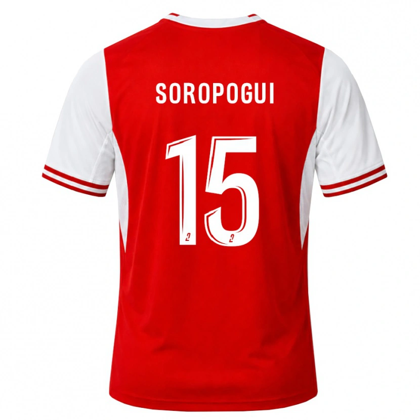 Danxen Mænd Yanis Soropogui #15 Rød Hvid Hjemmebane Spillertrøjer 2026/27 Trøje T-Shirt