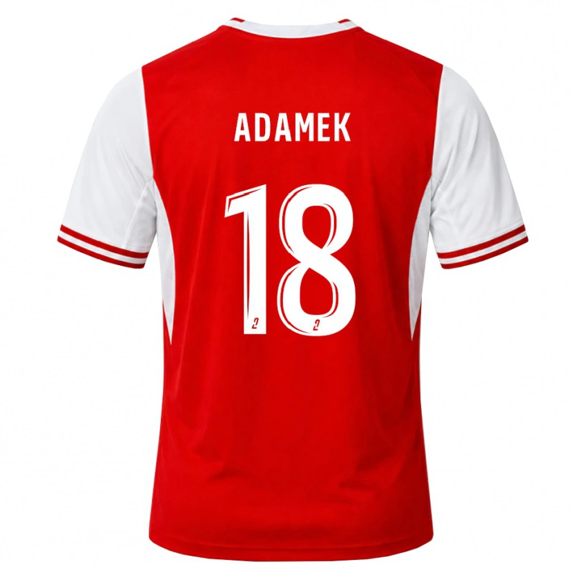 Danxen Mænd Kayla Adamek #18 Rød Hvid Hjemmebane Spillertrøjer 2026/27 Trøje T-Shirt