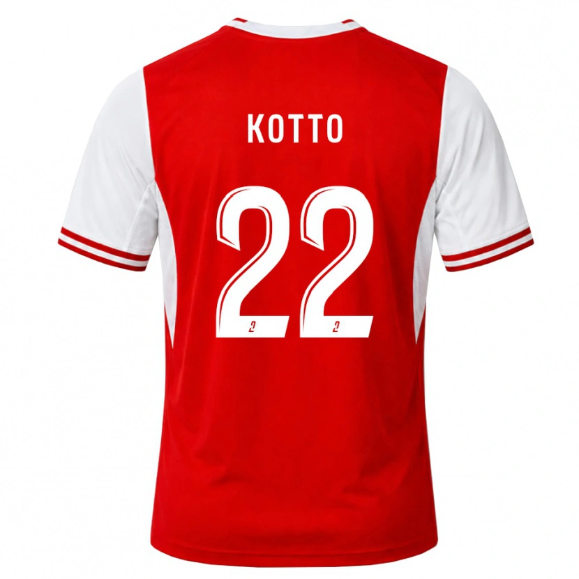 Danxen Mænd Samuel Kotto #22 Rød Hvid Hjemmebane Spillertrøjer 2026/27 Trøje T-Shirt