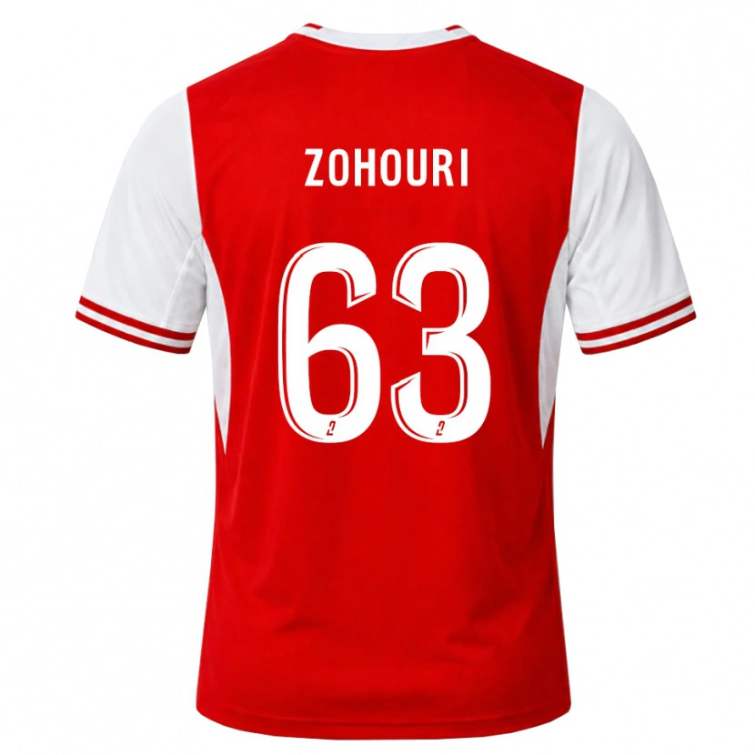 Danxen Mænd Armel Zohouri #63 Rød Hvid Hjemmebane Spillertrøjer 2026/27 Trøje T-Shirt