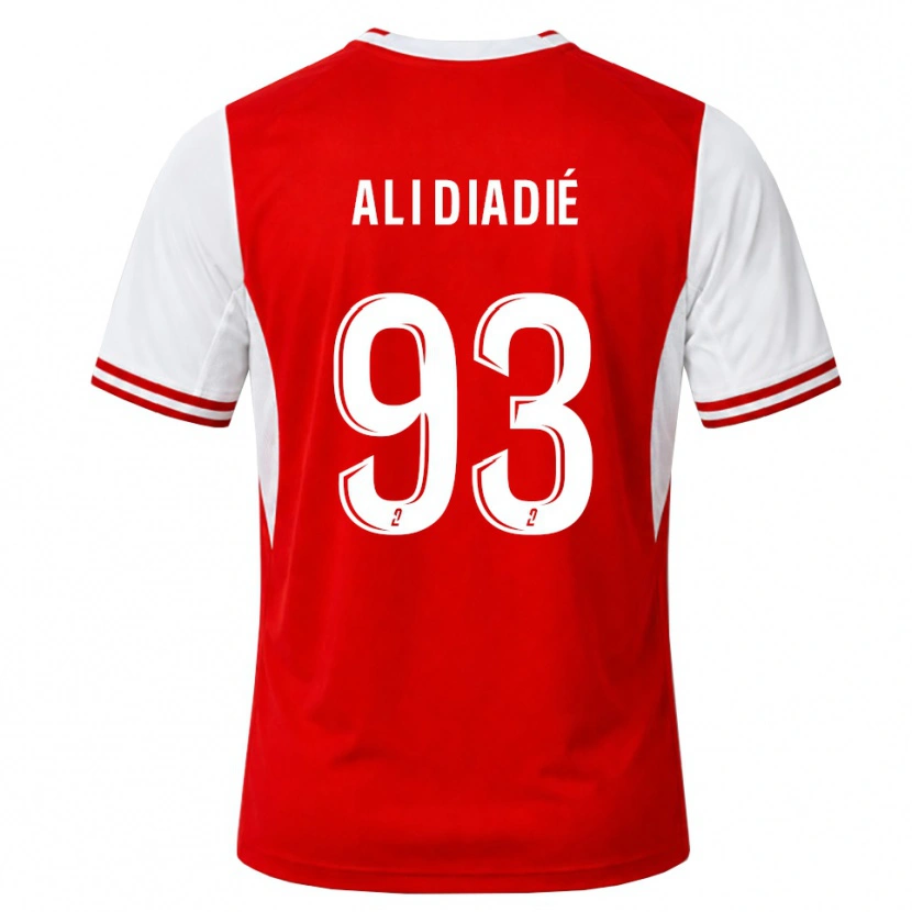 Danxen Mænd Mohamed Ali Diadié #93 Rød Hvid Hjemmebane Spillertrøjer 2026/27 Trøje T-Shirt